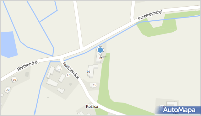 Radziemice, Radziemice, 16, mapa Radziemice