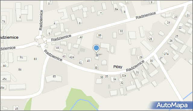 Radziemice, Radziemice, 38, mapa Radziemice