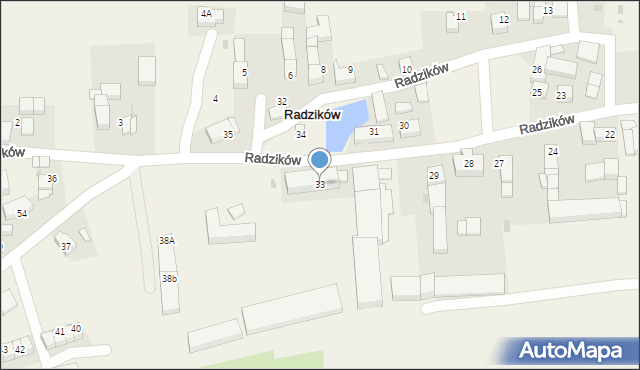 Radzików, Radzików, 33, mapa Radzików