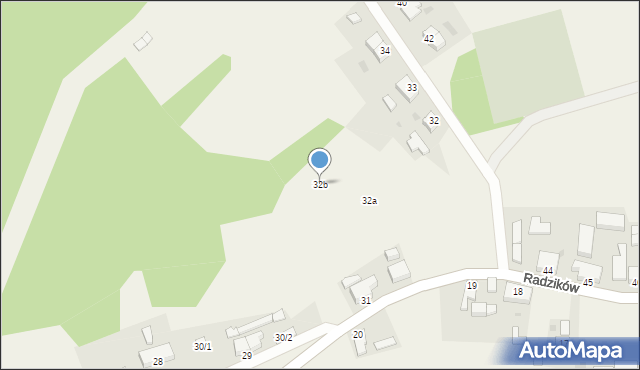 Radzików, Radzików, 32b, mapa Radzików