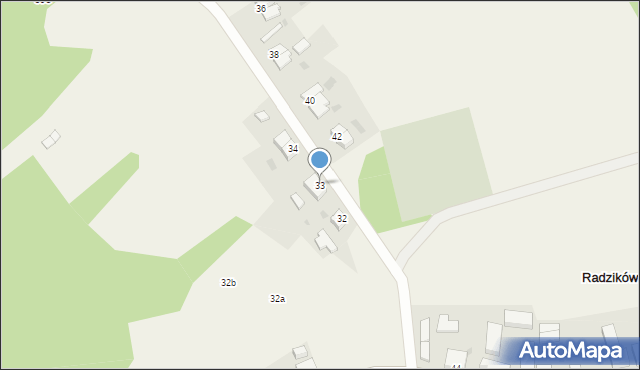 Radzików, Radzików, 33, mapa Radzików
