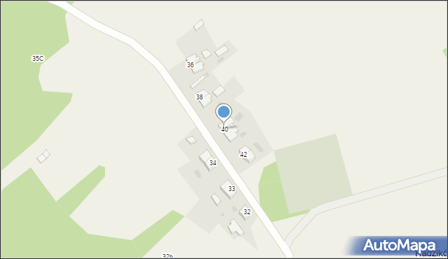 Radzików, Radzików, 40, mapa Radzików