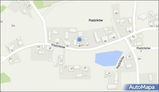 Radzików, Radzików, 46, mapa Radzików