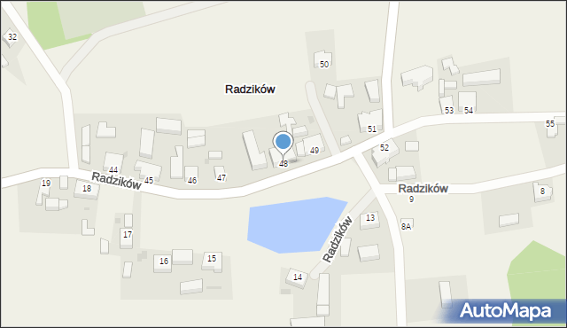 Radzików, Radzików, 48, mapa Radzików