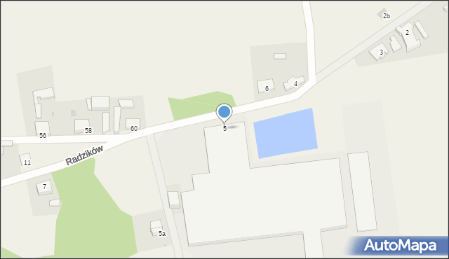 Radzików, Radzików, 5, mapa Radzików