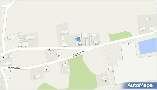 Radzików, Radzików, 59, mapa Radzików