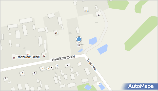 Radzików-Oczki, Radzików-Oczki, 18, mapa Radzików-Oczki