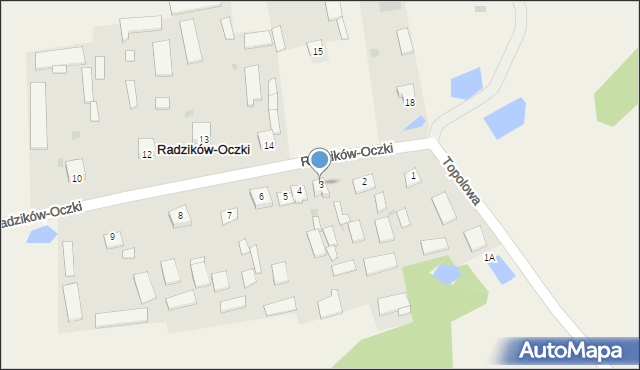 Radzików-Oczki, Radzików-Oczki, 3, mapa Radzików-Oczki
