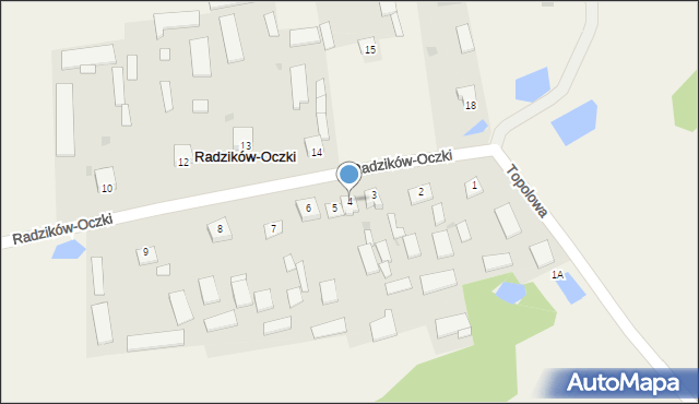 Radzików-Oczki, Radzików-Oczki, 4, mapa Radzików-Oczki