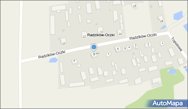 Radzików-Oczki, Radzików-Oczki, 8, mapa Radzików-Oczki