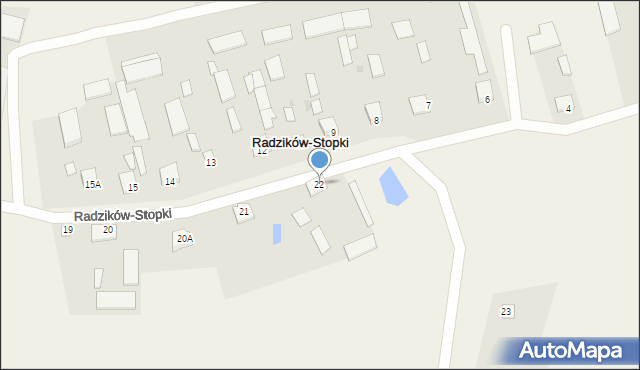 Radzików-Stopki, Radzików-Stopki, 22, mapa Radzików-Stopki