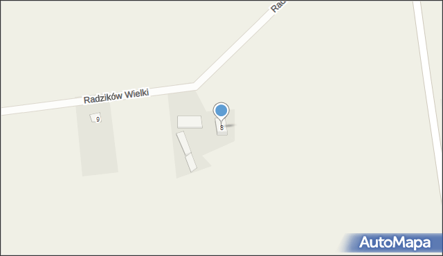 Radzików Wielki, Radzików Wielki, 8, mapa Radzików Wielki
