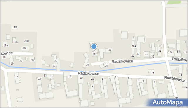 Radzikowice, Radzikowice, 26, mapa Radzikowice