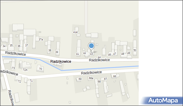 Radzikowice, Radzikowice, 43, mapa Radzikowice