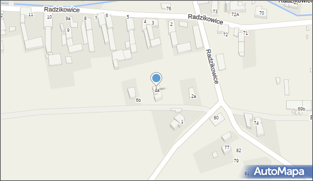 Radzikowice, Radzikowice, 4a, mapa Radzikowice