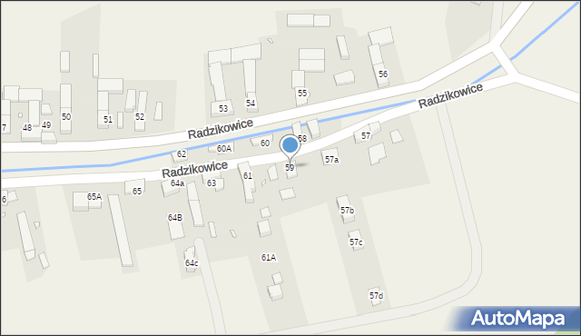 Radzikowice, Radzikowice, 59, mapa Radzikowice