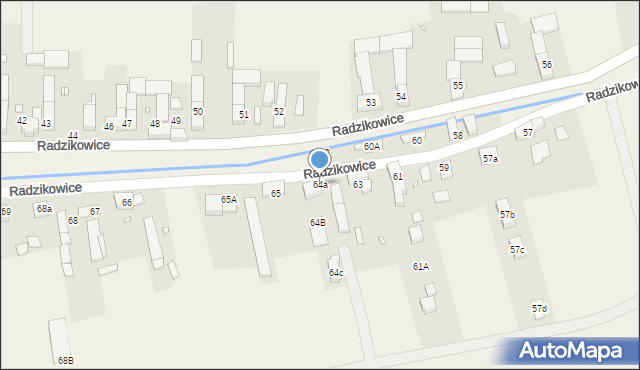 Radzikowice, Radzikowice, 64a, mapa Radzikowice