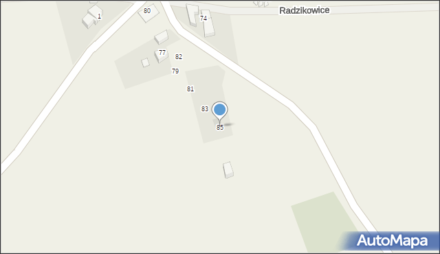 Radzikowice, Radzikowice, 85, mapa Radzikowice