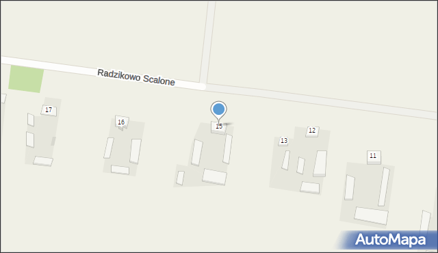 Radzikowo Scalone, Radzikowo Scalone, 15, mapa Radzikowo Scalone