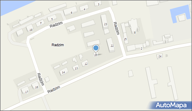 Radzim, Radzim, 10, mapa Radzim