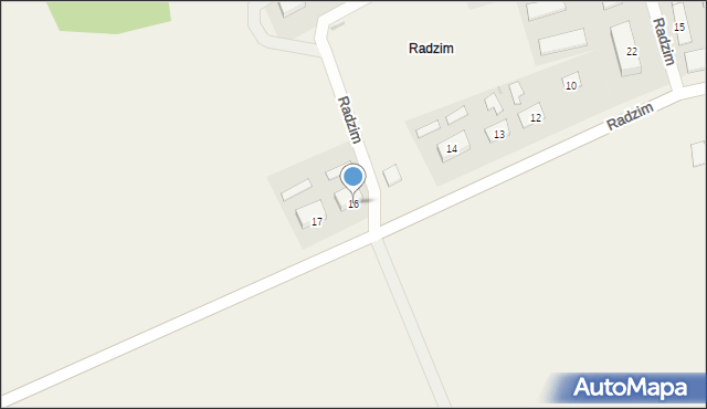 Radzim, Radzim, 16, mapa Radzim
