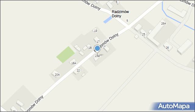 Radzimów Dolny, Radzimów Dolny, 23a, mapa Radzimów Dolny