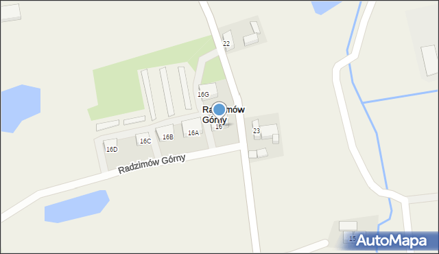 Radzimów Górny, Radzimów Górny, 16, mapa Radzimów Górny