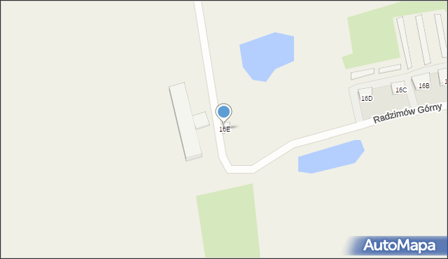Radzimów Górny, Radzimów Górny, 16E, mapa Radzimów Górny