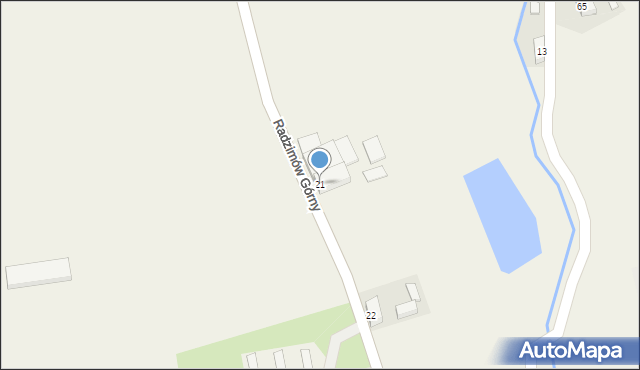 Radzimów Górny, Radzimów Górny, 21, mapa Radzimów Górny