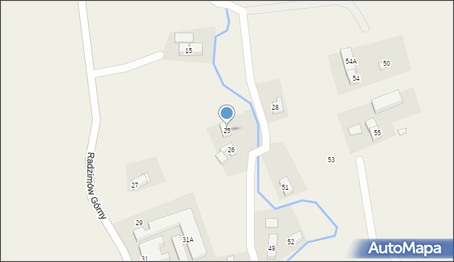 Radzimów Górny, Radzimów Górny, 25, mapa Radzimów Górny