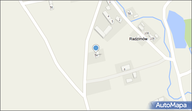 Radzimów Górny, Radzimów Górny, 5A, mapa Radzimów Górny