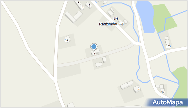 Radzimów Górny, Radzimów Górny, 6, mapa Radzimów Górny