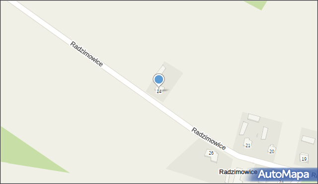 Radzimowice, Radzimowice, 14, mapa Radzimowice