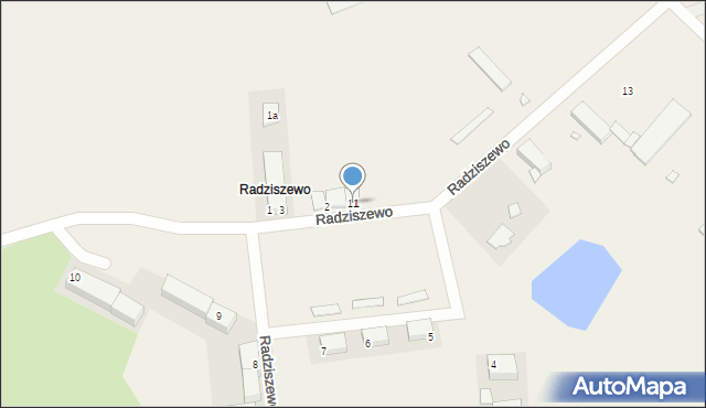 Radziszewo, Radziszewo, 11, mapa Radziszewo