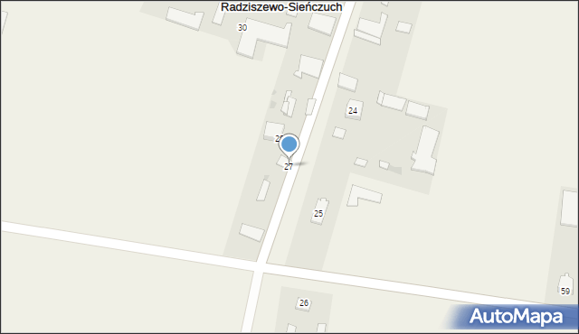 Radziszewo-Sieńczuch, Radziszewo-Sieńczuch, 27, mapa Radziszewo-Sieńczuch