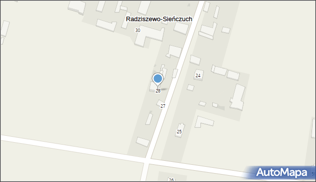 Radziszewo-Sieńczuch, Radziszewo-Sieńczuch, 28, mapa Radziszewo-Sieńczuch