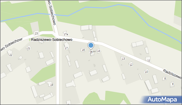 Radziszewo-Sobiechowo, Radziszewo-Sobiechowo, 15, mapa Radziszewo-Sobiechowo