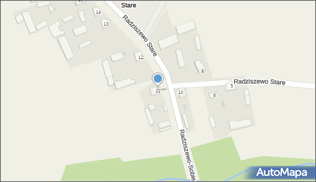 Radziszewo Stare, Radziszewo Stare, 11, mapa Radziszewo Stare
