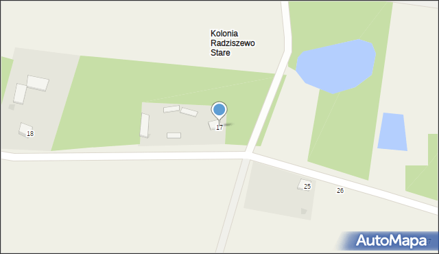 Radziszewo Stare, Radziszewo Stare, 17, mapa Radziszewo Stare