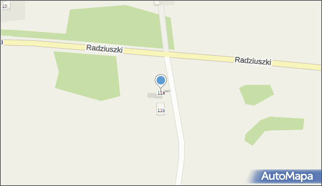 Radziuszki, Radziuszki, 11a, mapa Radziuszki