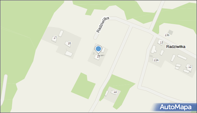 Radziwiłka, Radziwiłka, 15, mapa Radziwiłka