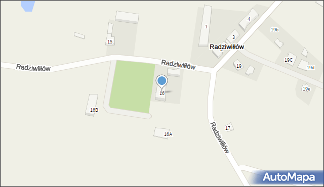 Radziwiłłów, Radziwiłłów, 16, mapa Radziwiłłów