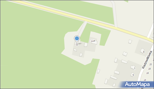 Radziwiłłówka, Radziwiłłówka, 11, mapa Radziwiłłówka