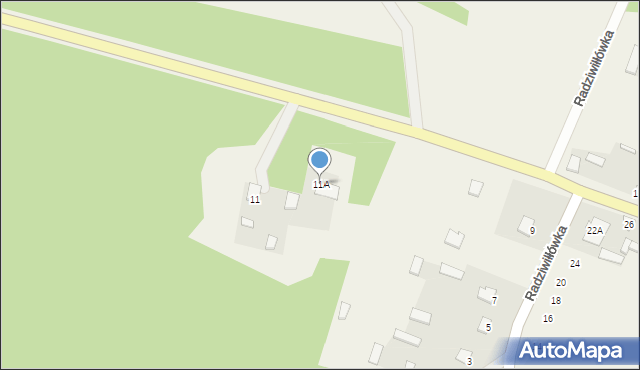 Radziwiłłówka, Radziwiłłówka, 11A, mapa Radziwiłłówka