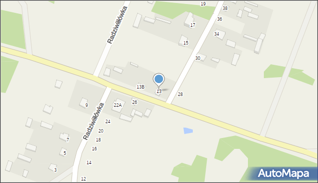 Radziwiłłówka, Radziwiłłówka, 13, mapa Radziwiłłówka
