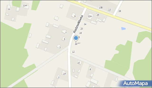 Radziwiłłówka, Radziwiłłówka, 14, mapa Radziwiłłówka