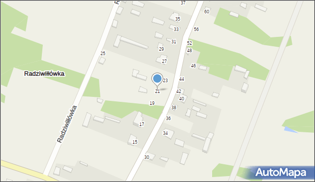 Radziwiłłówka, Radziwiłłówka, 21, mapa Radziwiłłówka