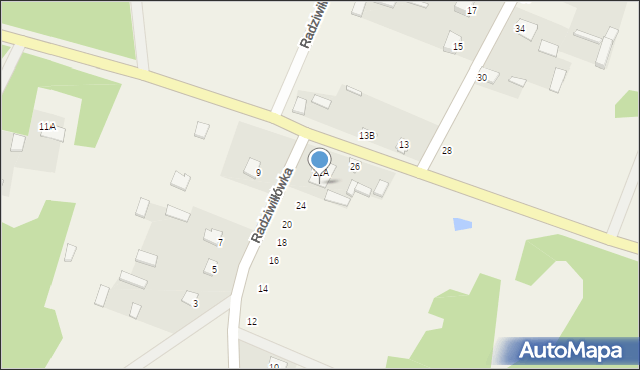 Radziwiłłówka, Radziwiłłówka, 22B, mapa Radziwiłłówka