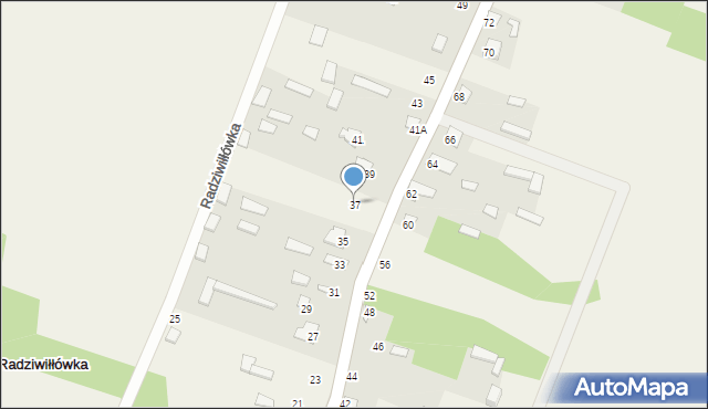 Radziwiłłówka, Radziwiłłówka, 37, mapa Radziwiłłówka