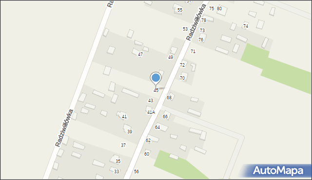 Radziwiłłówka, Radziwiłłówka, 45, mapa Radziwiłłówka